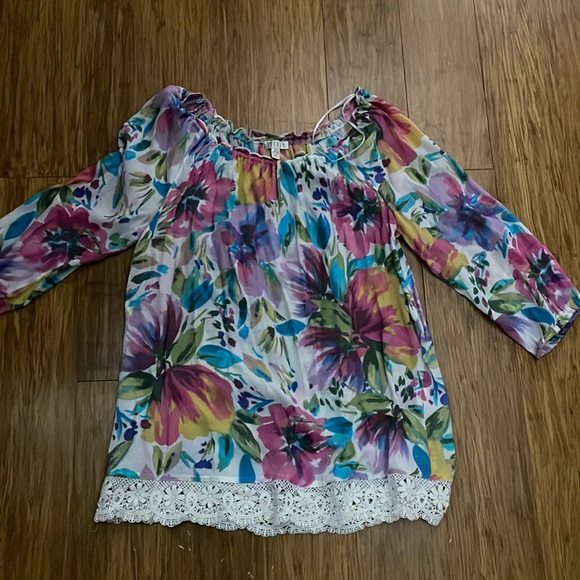 Spense Watercolor Floral Top - Picture 1 of 2
